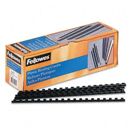 FELLOWES Fellowes 52507 Plastic Comb Bindings  5/16    40-Sheet Capacity  Black  100 per Pack 52507